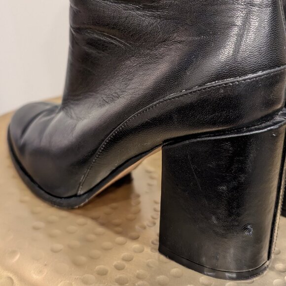 Dear Frances Black Napa Leather Spirit Boots Made in Italy - Women's sz 7 - Picture 7 of 14